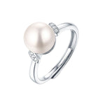 Natural Freshwater Pearl Sterling Silver Adjustable Women's Ring Jewelry