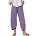 Women's Loose Trousers Cotton Linen Casual Harem Pants