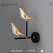 Nordic LED Golden Bird Wall Lamp Parlor Bar Hanging Light Novelty Rotatable Wall Lamp
