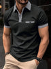Men's Casual Short-Sleeved Polo Shirt Office Fashion Lapel T-Shirt