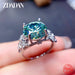 Sterling Silver Gemstone Ring Women Fashion Wedding Jewelry