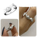 Sterling Silver Sparkling Head Princess Flower Rings Women's Fashion Jewelry