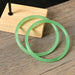 2Pcs/Set Natural Jade Bangles Retro Simple Glass Bangles Women's Jewelry