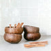 12-15cm Natural Coconut Bowl Set Wooden Bowl Spoon Kitchen Set