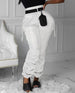 Pocket Design Casual Ruched Pants Women's Long Cargo Pants