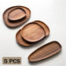 Lovesickness Wood Irregular Oval Solid Wood Pan Plate Fruit Dishes Saucer Tea Tray Set