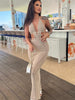 White Knitting Backless Summer Dress Women Bodycon Maxi Long Sexy Vestido