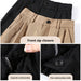 Women'S Loose High Waist Pants Wide Legs Slim Casual Trousers