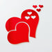 3D Acrylic Wall Stickers Hearts Fashion Decals Self-Adhesive Wall Decor Mirror Ornaments