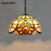 Vintage Tiffany Pendant Lights Stained Glass Hanging Lamp Home Decor
