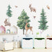 Forest Animals Wall Stickers Kids Room Bedroom Home Decoration Wallpaper Self-Adhesive Decals
