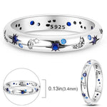 Sterling Silver Sparkling Head Princess Flower Rings Women's Fashion Jewelry