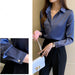 Women's Long Sleeve Blouse Shirts Solid Silk Long Sleeve Tops