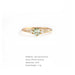 Sterling Silver Fresh Mint Green Zircon Rings Women Minimalist Crystal Jewelry