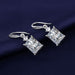 Women Fashion Cute Tiny Clear Crystal CZ Stud Earrings Sterling Silver Jewelry