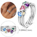 Sterling Silver Sparkling Head Princess Flower Rings Women's Fashion Jewelry