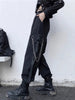 Women Cargo Pants Punk Chain Jogger Trousers High Waist Streetwear