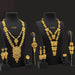 24K Gold Plated Necklace Set Women's Bridal Wedding Luxury Jewelry