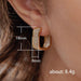 Fashion Paved CZ Hoop Earrings Women Versatile Fashion Earrings Jewelry