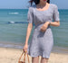 Female Chiffon Dress Square Collar High Waist Floral-Printed Slim Dress