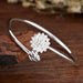 Sterling Silver Bracelet Bangle Adjustable Bamboo Joint Women Fashion Jewelry