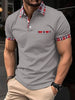 Men's Casual Short-Sleeved Polo Shirt Office Fashion Lapel T-Shirt