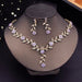 Gorgeous Crystal Tiaras Bridal Jewelry Sets Women's Crown Necklace Earrings Jewelry