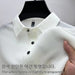 Men's Lop-Up Hollow Short Sleeved Polo Tees Ice Silk Breathable T-Shirt