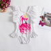 Girls Swimsuit One Piece Sleeveless Swimming Wear Rainbow Mermaid Kids Swimwear