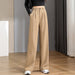 Women'S Loose High Waist Pants Wide Legs Slim Casual Trousers