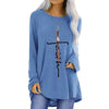 Large Size Faith Print Sweatshirt Hoodies for Comfort and Inspiration