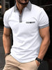 Men's Casual Short-Sleeved Polo Shirt Office Fashion Lapel T-Shirt