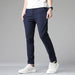 Men's Casual Pants Thin Stretch Slim Fit Elastic Waist Jogger Classic Trousers