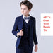 Boys 3 Pieces Suit Set Plaid Wedding Party Suit Kids Formal Tuxedo