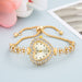 Luxury Crystal Women Bracelet Style Wristwatch Fashion Diamond Watch