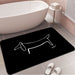 Dog Dachshund Floor Carpet Retro Multiple Choice Living Room Kitchen Rug Non-Slip Mat
