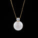 Natural Freshwater Pearls Pendant Necklace Princess Style Zircon Pendant Jewelry