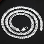 Sterling Silver Chain Necklace Men Women Fashion Unisex Necklace Jewelry
