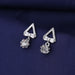 Women Fashion Cute Tiny Clear Crystal CZ Stud Earrings Sterling Silver Jewelry