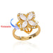 Vintage Zircon Adjustable Rings Women's Stainless Steel Jewelry