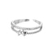 Vintage Zircon Adjustable Rings Women's Stainless Steel Jewelry