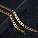 18K Gold Necklaces Sterling Silver Classic Sideways Chain Men Woman Fine Jewelry