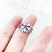 Colourful Flowers Ring Women's Bohemia Sterling Silver Jewelry