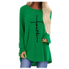 Large Size Faith Print Sweatshirt Hoodies for Comfort and Inspiration