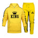 Men's Tracksuit Hooded Sweatshirts Jogger Pants High Quality Gym Outfits Set