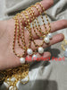 Gold Beads Chian Real Pearl Choker Necklace Women Designer Necklace Jewelry