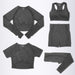 Women's Seamless Yoga Workout Clothing Set Gym Fitness 5PCS Sportswear Set