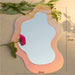Acrylic Large Flower Colorful Blob Mirror Home Decorative Wall Mirrors