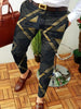 Men's Business Casual Trousers Geometric Pattern Print Straight Long Pants