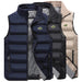 Men's Autumn Winter High Quality Cotton Jacket Comfort Sleeveless Vest Jacket